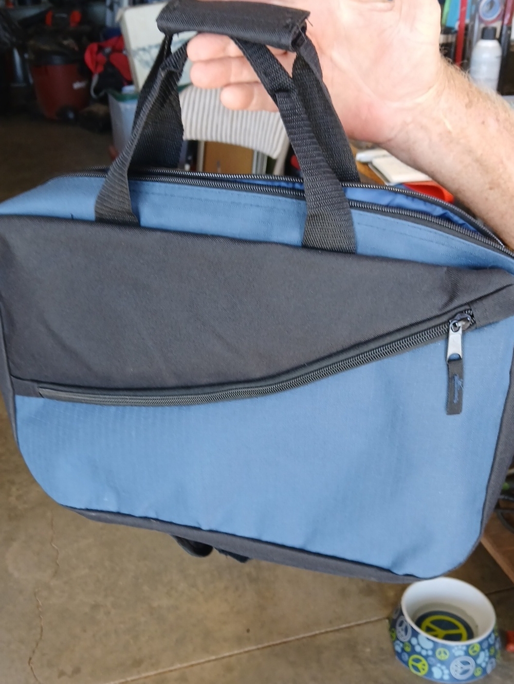 Men's Blue and Black Travel Messenger Bag - Durable Everyday Carry. New W/O Tags
